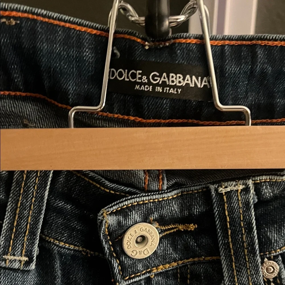 Dolce & Gabbana Dark Blue Straight Leg Jeans, mens waist 28 - Picture 4 of 10
